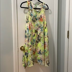 Neon floral dress